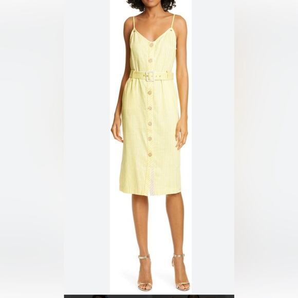 Ted Baker yellow stripe summer sundress dress 2 NEW - Picture 2 of 11